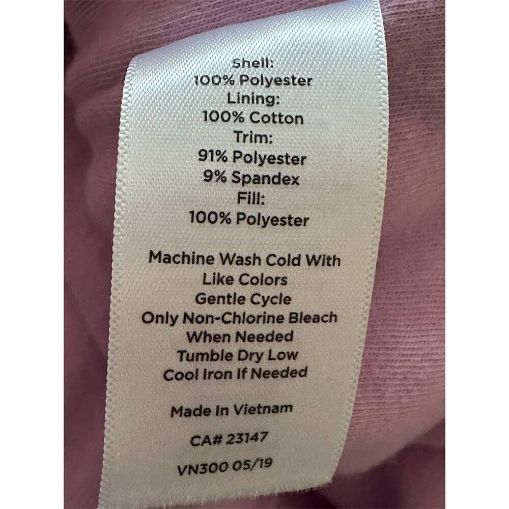 Talbots Vest Womens Petite M Purple Chevron Puffer Full Zip Zip Pockets - Picture 4 of 5